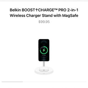 Belkin 2 in 1 Wireless Charging Dock for iPhone and AirPods.